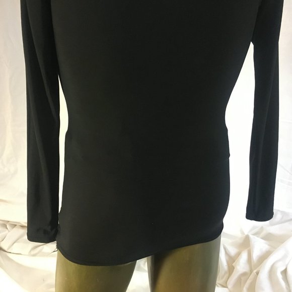 Under Armour Size L Black Mock Neck Compression Long Sleeve Shirt Mens Elastane - Picture 7 of 10